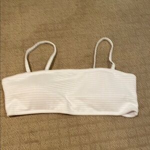 White Textured Bikini  Top By Cabana del Sol